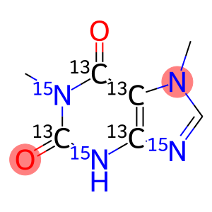 2,6-二羟基-1,7-二甲基嘌呤-13C4,15N3(2,4,5,6-13C4,1,3,9-15N3)