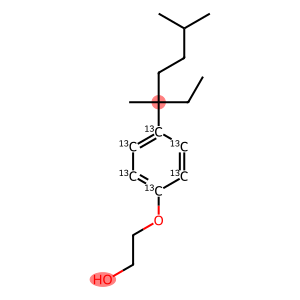 3,6,3-Nonylphenol-monoethoxylate-13C6,  363-NP1EO-13C6,  2-[4-(1-Ethyl-1,4-dimethylpentyl)phenoxy]ethanol-13C6,  2-[4-(3,6-Dimethyl-3-heptyl)phenoxy]ethanol-13C6