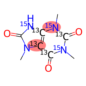 1,3,7-Trimethyluric acid-13C4,15N3