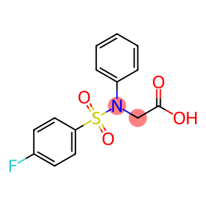 2-([(4-FLUOROPHENYL)SULFONYL]ANILINO)ACETIC ACID