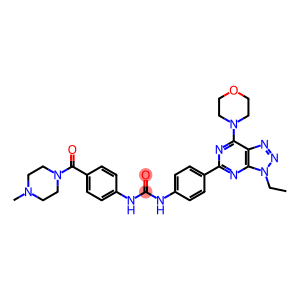1-[4-[3-Ethyl-7-(morpholin-4-yl)-3H-[1,2,3]triazolo[4,5-d]pyrimidin-5-yl]phenyl]-3-[4-[(4-methylpiperazin-1-yl)carbonyl]phenyl]urea