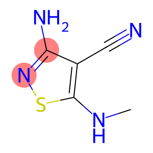 4-Isothiazolecarbonitrile,  3-amino-5-(methylamino)-