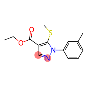 1H-Pyrazole-4-carboxylicacid,1-(3-methylphenyl)-5-(methylthio)-,ethylester