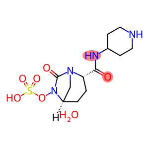 (2S,5R)-7-oxo-N-piperidin-4-yl-6-(sulfooxy)-1,6-diazabicyclo[3.2.1]octane-2-carboxamide monohydrate