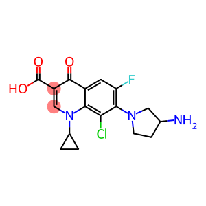 3-Quinolinecarboxylic acid, 7-(3-amino-1-pyrrolidinyl)-8-chloro-1-cyclopropyl-6-fluoro-1,4-dihydro-4-oxo-