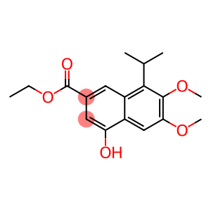 2-Naphthalenecarboxylic acid, 4-hydroxy-6,7-dimethoxy-8-(1-methylethyl)-, ethyl ester