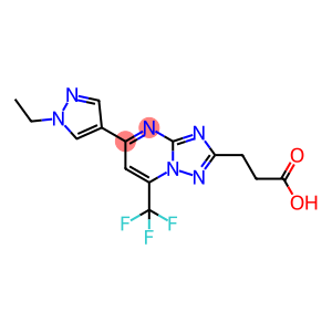 3-(5-(1-乙基-1H-吡唑-4-基)-7-(三氟甲基)-[1,2,4]三唑并[1,5-A]嘧啶-2-基)丙酸
