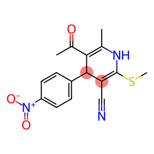 5-acetyl-4-{4-nitrophenyl}-6-methyl-2-(methylsulfanyl)-1,4-dihydropyridine-3-carbonitrile