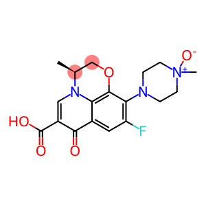 1-Methyl-4-[(9-fluoro-2,3-dihydro-6-carboxy-3α-methyl-7-oxo-7H-pyrido[1,2,3-de]-1,4-benzoxazin)-10-yl]piperazine 1-oxide