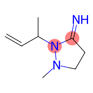 3-Pyrazolidinimine,  1-methyl-2-(1-methyl-2-propenyl)-  (9CI)