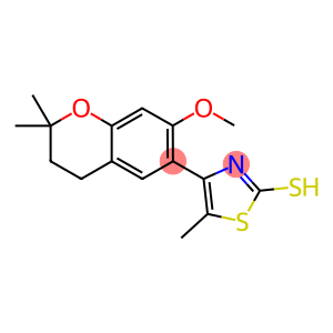 4-(7-methoxy-2,2-dimethyl-3,4-dihydro-2H-chromen-6-yl)-5-methyl-1,3-thiazol-2-yl hydrosulfide