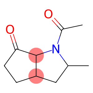 Cyclopenta[b]pyrrol-6(1H)-one, 1-acetylhexahydro-2-methyl- (6CI)