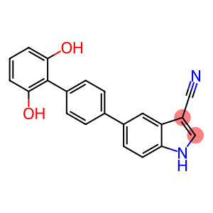 5-{2',6'-dihydroxy-[1,1'-biphenyl]-4-yl}-1H-indole-3-carbonitrile