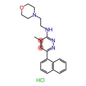 4-Morpholineethanamine, N-[4-methyl-6-(1-naphthalenyl)-3-pyridazinyl]-, hydrochloride (1:2)