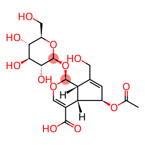 (1S,4aS,5R,7aS)-5-(Acetyloxy)-1-(beta-D-glucopyranosyloxy)-1,4a,5,7a-tetrahydro-7-(hydroxymethyl)-cyclopenta[c]pyran-4-carboxylic acid