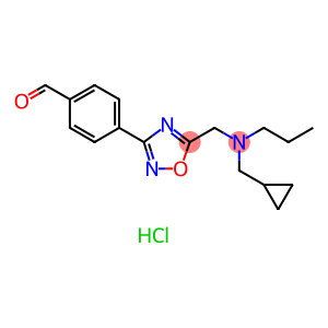 4-(5-{[(cyclopropylmethyl)(propyl)amino]methyl}-1,2,4-oxadiazol-3-yl)benzaldehyde hyd