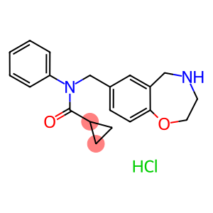 N-phenyl-N-(2,3,4,5-tetrahydro-1,4-benzoxazepin-7-ylmethyl)cyclopropanecarboxamide hy