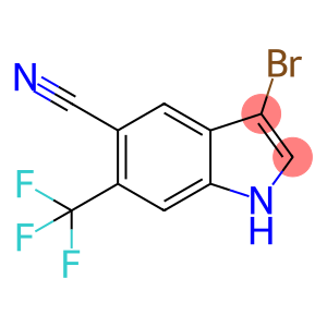1H-Indole-5-carbonitrile, 3-bromo-6-(trifluoromethyl)-