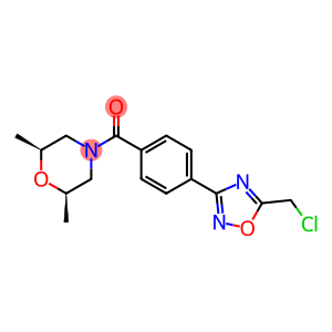 (2R,6S)-4-{4-[5-(chloromethyl)-1,2,4-oxadiazol-3-yl]benzoyl}-2,6-dimethylmorpholine