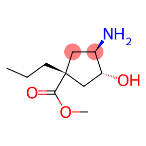 Cyclopentanecarboxylic acid, 3-amino-4-hydroxy-1-propyl-, methyl ester, (1alpha,3beta,4alpha)- (9CI)