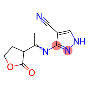 5-([(E)-1-(2-OXOTETRAHYDRO-3-FURANYL)ETHYLIDENE]AMINO)-1H-PYRAZOLE-4-CARBONITRILE