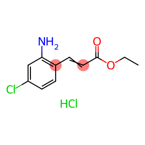 2-Propenoic acid, 3-(2-amino-4-chlorophenyl)-, ethyl ester, hydrochloride (1:1)