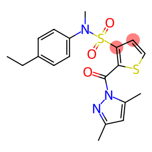 2-[(3,5-Dimethyl-1H-pyrazol-1-yl)carbonyl]-N-(4-ethylphenyl)-N-methylthiophene-3-sulfonamide