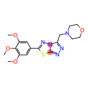 3-(morpholin-4-ylmethyl)-6-(3,4,5-trimethoxyphenyl)[1,2,4]triazolo[3,4-b][1,3,4]thiadiazole