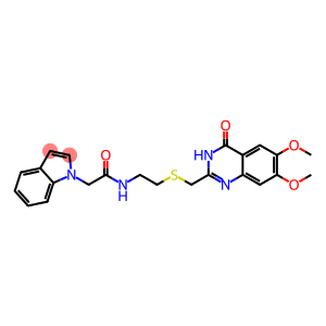 N-(2-{[(4-hydroxy-6,7-dimethoxyquinazolin-2-yl)methyl]sulfanyl}ethyl)-2-(1H-indol-1-yl)acetamide