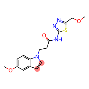 1H-Indole-1-propanamide, 5-methoxy-N-[5-(methoxymethyl)-1,3,4-thiadiazol-2-yl]-