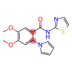 Benzamide, 4,5-dimethoxy-2-(1H-pyrrol-1-yl)-N-2-thiazolyl-