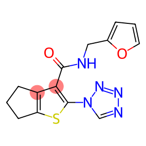 N-(furan-2-ylmethyl)-2-(1H-tetrazol-1-yl)-5,6-dihydro-4H-cyclopenta[b]thiophene-3-carboxamide