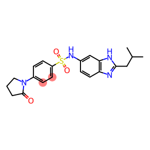 N-[2-(2-methylpropyl)-1H-benzimidazol-6-yl]-4-(2-oxopyrrolidin-1-yl)benzenesulfonamide