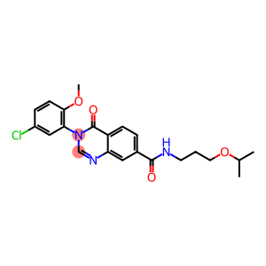 7-Quinazolinecarboxamide, 3-(5-chloro-2-methoxyphenyl)-3,4-dihydro-N-[3-(1-methylethoxy)propyl]-4-oxo-