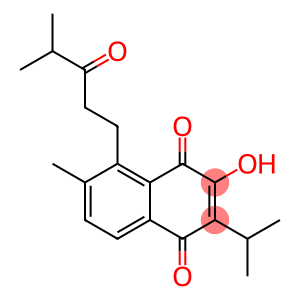 1,4-Naphthalenedione, 3-hydroxy-6-methyl-2-(1-methylethyl)-5-(4-methyl-3-oxopentyl)-