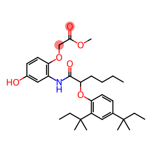 Acetic acid, 2-[2-[[2-[2,4-bis(1,1-dimethylpropyl)phenoxy]-1-oxohexyl]amino]-4-hydroxyphenoxy]-, methyl ester