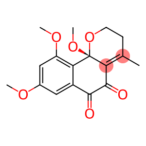 2H-Naphtho[1,2-b]pyran-5,6-dione, 3,10b-dihydro-8,10,10b-trimethoxy-4-methyl-, (10bS)-