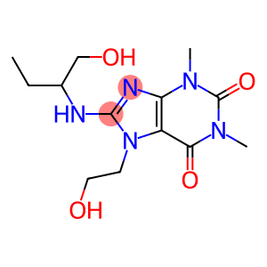 1H-Purine-2,6-dione, 3,7-dihydro-7-(2-hydroxyethyl)-8-[[1-(hydroxymethyl)propyl]amino]-1,3-dimethyl-