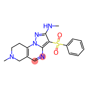 Pyrazolo[1,5-a]pyrido[3,4-e]pyrimidin-2-amine, 6,7,8,9-tetrahydro-N,7-dimethyl-3-(phenylsulfonyl)-