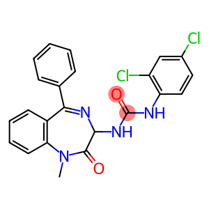 1-(2,4-dichlorophenyl)-3-(1-methyl-2-oxo-5-phenyl-2,3-dihydro-1H-1,4-benzodiazepin-3-yl)urea