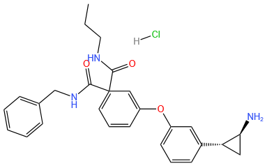 N-((2S)-4-(3-(2-aminocyclopropyl)phenoxy)-1-(benzylamino)-1-oxobutan-2-yl)benzamidehydrochloride