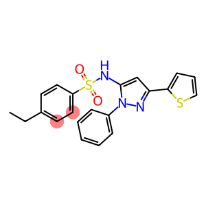 4-乙基-N-(1-苯基-3-(噻吩-2-基)-1H-吡唑-5-基)苯磺酰胺