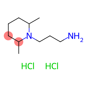 1-Piperidinepropanamine, 2,6-dimethyl-, hydrochloride (1:2)