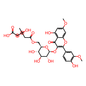 4H-1-Benzopyran-4-one, 3-[[6-O-(4-carboxy-3-hydroxy-3-methyl-1-oxobutyl)-β-D-glucopyranosyl]oxy]-5-hydroxy-2-(4-hydroxy-3-methoxyphenyl)-7-methoxy-