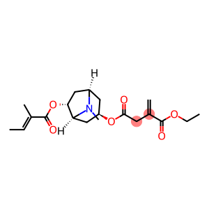 Butanedioic acid, methylene-, 1-ethyl 4-[(1R,3R,5S,6R)-8-methyl-6-[[(2E)-2-methyl-1-oxo-2-butenyl]oxy]-8-azabicyclo[3.2.1]oct-3-yl] ester (9CI)