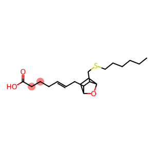 7-(3-((hexylthio)methyl)-7-oxabicyclo(2.2.1)hept-2-yl)-5-heptenoic acid, (+)-isomer