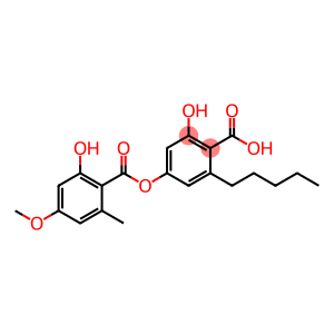 Benzoic acid, 2-hydroxy-4-[(2-hydroxy-4-methoxy-6-methylbenzoyl)oxy]-6-pentyl-