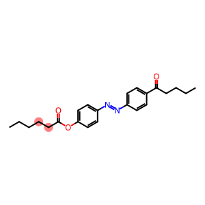 Hexanoic acid, 4-[[4-(1-oxopentyl)phenyl]azo]phenyl ester, (E)- (9CI)