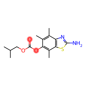 (2-amino-4,5,7-trimethyl-1,3-benzothiazol-6-yl) 2-methylpropyl carbonate