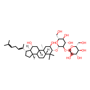 β-D-Glucopyranoside, (2α,3β,12β,20E)-2,12-dihydroxydammara-20(22),24-dien-3-yl 2-O-β-D-glucopyranosyl-